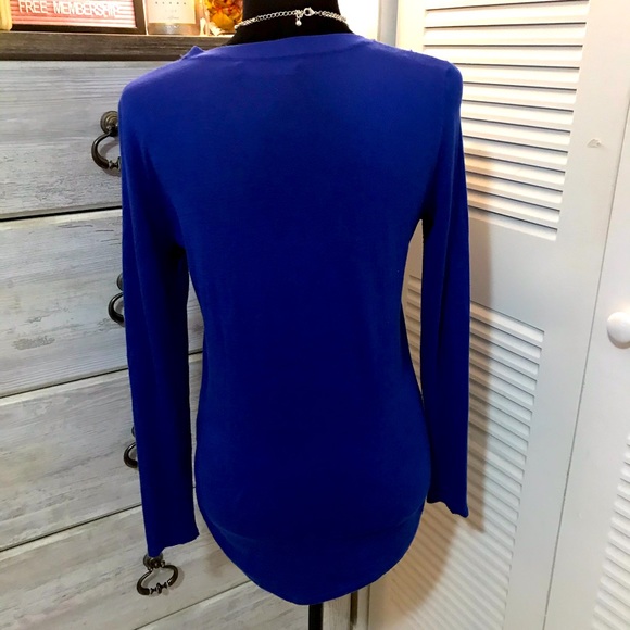 Lauren Ralph Lauren Blue Long Sleeve Sweater XS - Picture 3 of 5